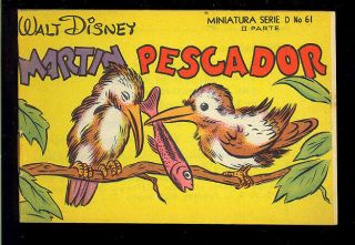 Walt Disney Miniature Series Comic 61 Rare Golden Age Mexico 1944 Vf