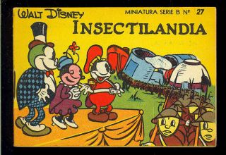 Walt Disney Miniature Series Comic 27 Rare Golden Age Mexico 1943 Vf -