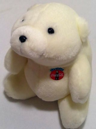Coca Cola Polar Bear Stuffed Animal White Toy Vintage Always 1993 Soda Plush