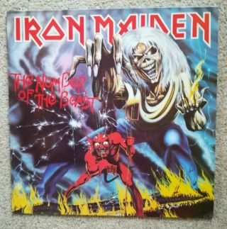 Iron Maiden - Number Of The Beast - Vinyl Lp Uk 1982 Emc 3400 A - 2,  B - 2 Insert