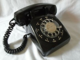 Vintage Antique Black Northern Electric Canada Rotary Dial Desk Telephone