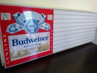 1979 Budweiser Beer Advertising Sign Menu Golden Clydesdales And Wagon