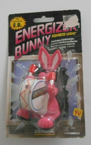 Energizer Bunny Squeeze Light Packaged 1991 Eb Tv Hare Eveready Batteries