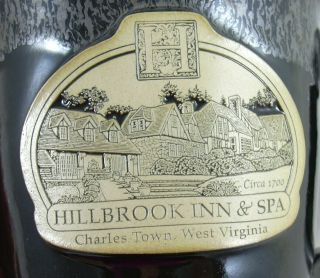 Hillbrook Inn & Spa Charles Town Wv Stoneware 16oz Mug Black Terra Cotta Pottery