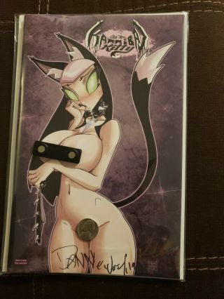 Kannibal Kitty 1 Full Nude Cover Signed By Dan Mendoza And Knightmare Lynch