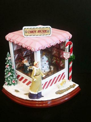 Roman Inc.  Retro Corner Candy Store Christmas Music Box