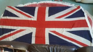 Vintage British Union Jack Flag - 84 X 84 Inches -