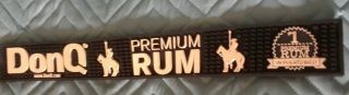 Don Q Exceptional Puerto Rico Rum Bar Rail Runner Spill Mat 24 X 3 Black Rubber
