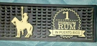 Don Q Exceptional Puerto Rico Rum Bar Rail Runner Spill Mat 24 x 3 Black Rubber 3