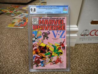Official Handbook To The Marvel Universe 12 Cgc 9.  8 Wolverine Valkyrie Cover 83