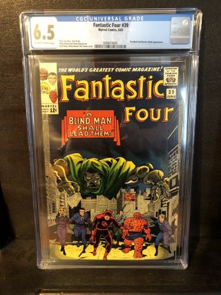 Fantastic Four 39 (jun 1965,  Marvel) ; Slab (graded 9/2019) Cgc 6.  5