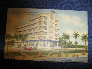 Vintage Postcard Florida Winter Haven Hotel Miami Beach Fl 5