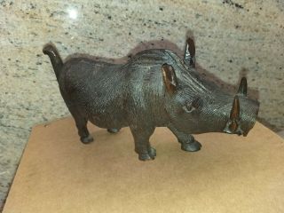 Vintage Carved Black Forest Wooden Boar Figure