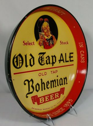 Old Tap Ale Bohemian Beer Tin Serving Tray Enterprise Brewing Co.  Fall River MA 2