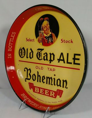 Old Tap Ale Bohemian Beer Tin Serving Tray Enterprise Brewing Co.  Fall River MA 3