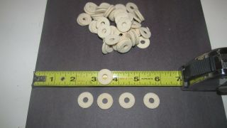 100 - Felt Washers Approx.  1/4 " I.  D.  X 3/4 " O.  D.  X 1/16 " Thick