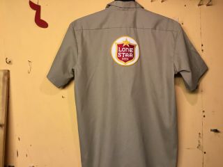 Lone Star Beer Delivery Guy Work Shirt Dickies Large 