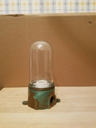 Vintage Russell Stoll Explosion Proof Brass/bronze Nautical Light