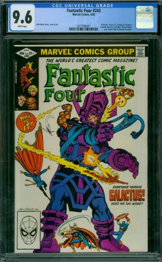 Fantastic Four 243 Cgc 9.  6 - White Pages
