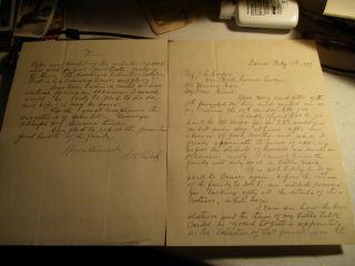 1897 Cornell College Letter From Civil War Colonel Rood Mt Vernon Iowa