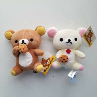 Set Of 2 Rilakkuma (6.  5 ") & Korilakkuma (6.  5 ") Mini Plush Doll San - X