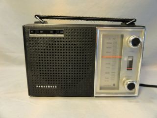 Vintage Panasonic Portable Radio Model R - 1599 W/ Earphone