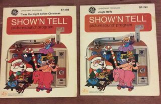 Vtg 1964 Ge Show N Tell Picturesound Christmas - Twas The Night & Jingle Bells