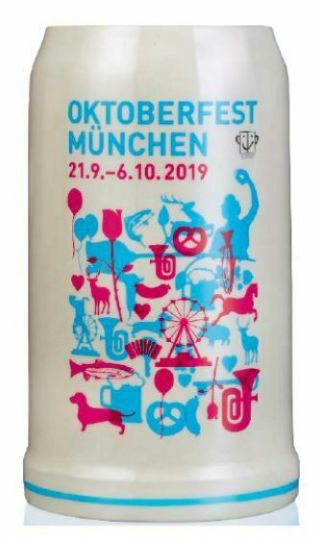 2019 Munich Oktoberfest Stein - 1 Liter - Mugs Stocked In Usa By Beer Gear
