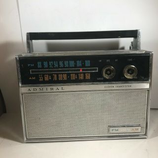 Vintage Admiral Eleven Transistor Radio Model Y2371a