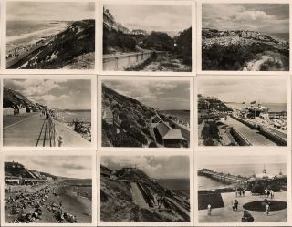 12 Old 3.  5 " X 2.  75 " R/p Snapshots - Boscombe & Southbourne C.  1930