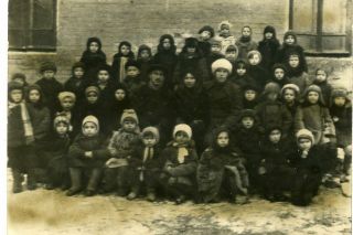 1930s Boys Girls School Russian Antique Photo