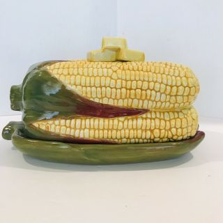 Department 56 Corn On The Cob Butter Dish Novelty Butter Dish