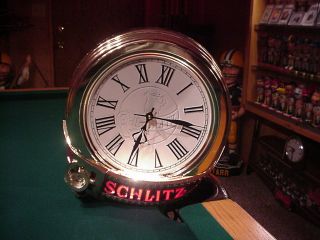 Schlitz Beer Lighted Wall Clock 1970 