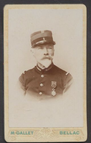 Cdv3608 French Victorian Carte De Visite: Soldier With Medal,  Gallet,  Bellac