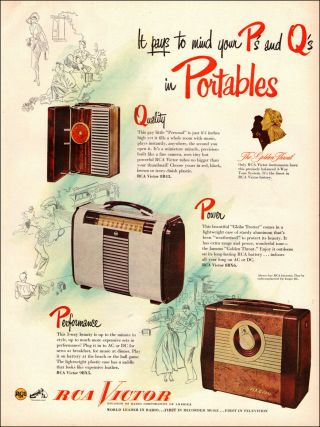 1950s Vintagead Rca Victor Portable Radios 