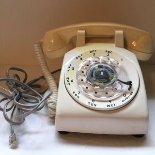 Vintage Radio Shack Model 500 Dq Rotary Dial Desk Telephone - 80 