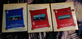 Hallmark Keepsake Ornament Lionel Train Blue Comet 2002,  Set Of 3 Gift