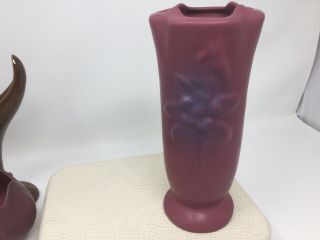 Vintage Van Briggle Art Pottery Mid Century Paneled Vase - 7.  5 " - Arts & Crafts