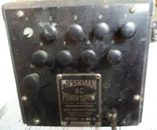 Vintage Freshman Ac Power Supply Model G - 60 - S 1927 - 30 For Early Radio Receiver