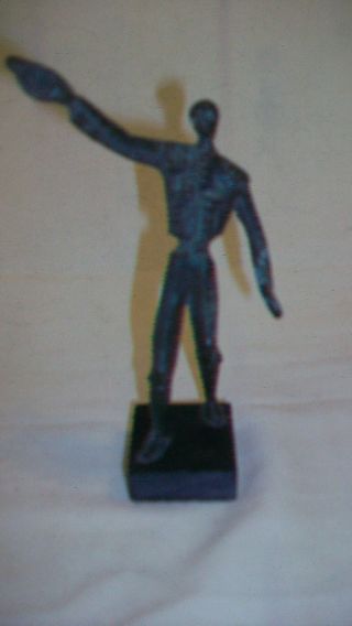 Hand Made Metal Spanish Matador Figurine On Metal Base