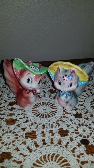 Please Read - Py Napco Squirrel Salt & And Pepper Shakers Anthropomorphic