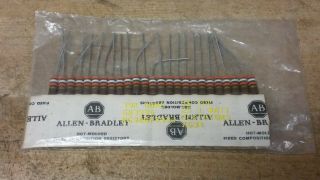 Pack Of Old Vintage Nos Allen Bradley 39k 1w Carbon Comp Resistor