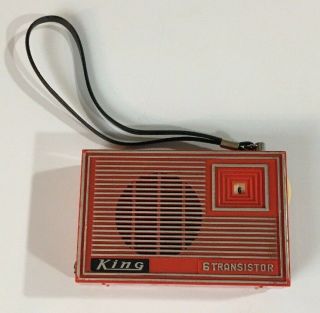 Vintage King 6 Transistor Radio - Model Mt - 608 - Made In Japan