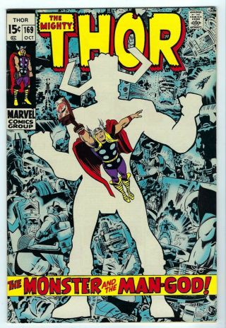 Thor 169 1969 Very Fine,  (8.  5) Origin Of Galactus Concludes
