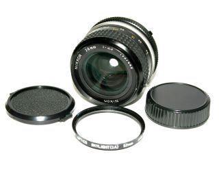 Nikon Nikkor 28mm F/3.  5 F 3.  5 Ai Prime Lens - Great Vintage - W/ Caps