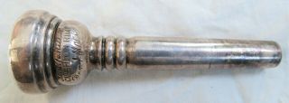 Rudy Muck Trumpet Mouthpiece 17c Cushion Rim Hand Made Silver Plated Old Vintage