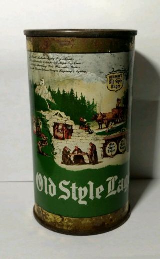 Very 1950s Heileman " S Old Style Lager Beer Flat Top Can Tavern Trove