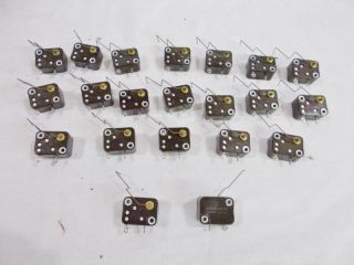 21 Micro Switches With Varying Numbers