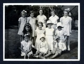 Vintage Photo - Group Of Happy Children At 