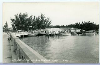 Rppc Real Photo Postcard St Petersburg Johns Pass Florida 1940 